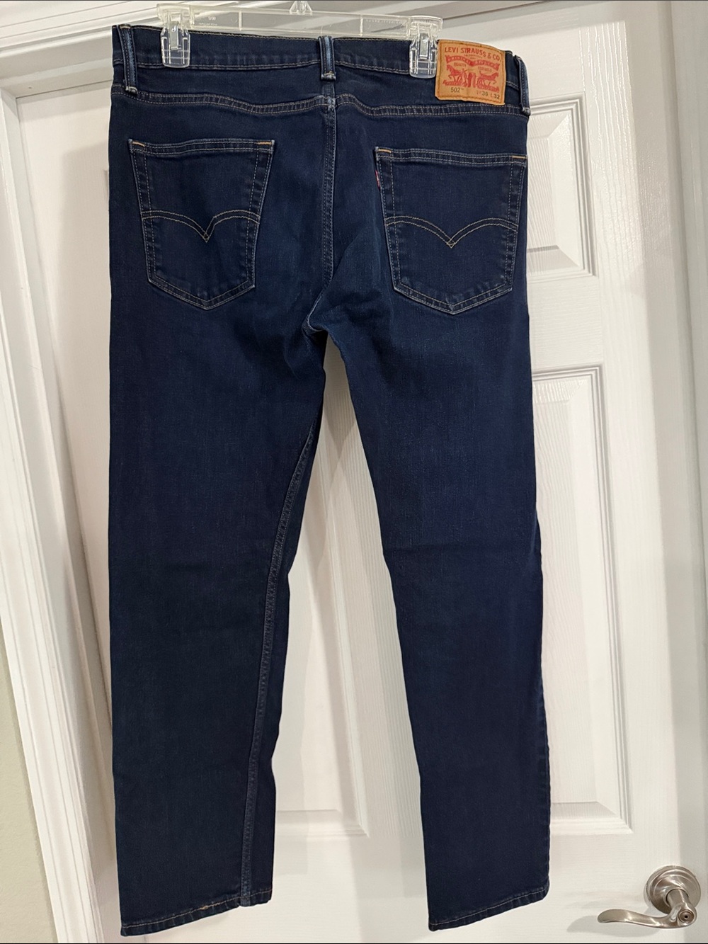 Levi's 502 Men's 36 x 32 Navy Straight Jeans